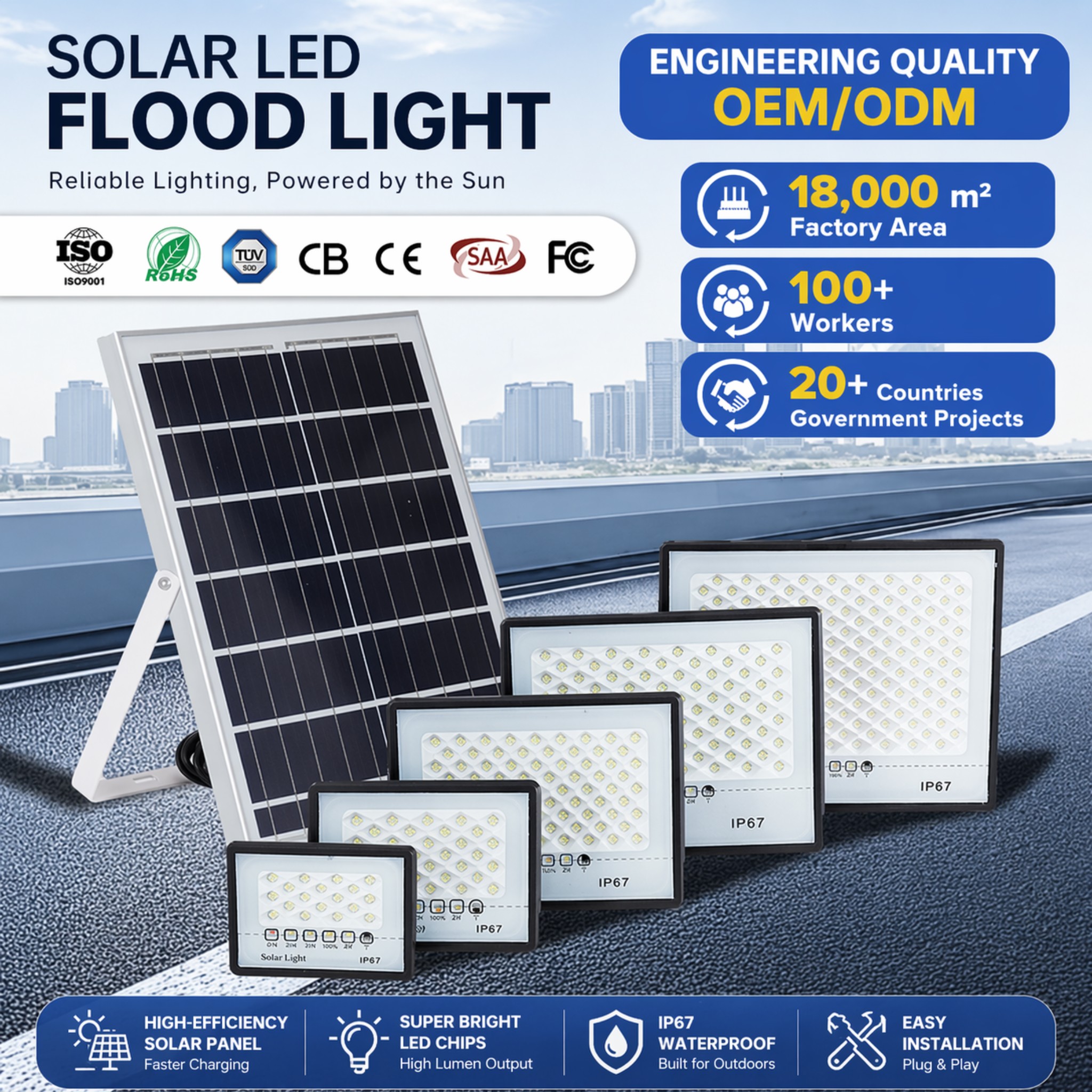 High Quality Flood Light Solar