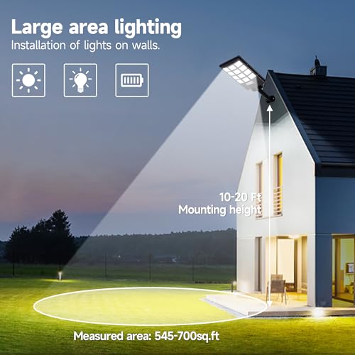 Solar Street Lights Outdoor with Motion Sensor and Dusk to Dawn Lighting