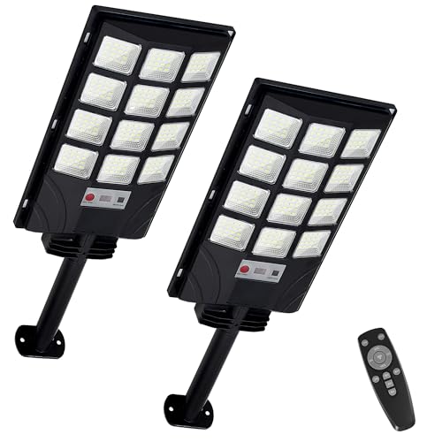 Solar Street Lights Outdoor with Motion Sensor and Dusk to Dawn Lighting