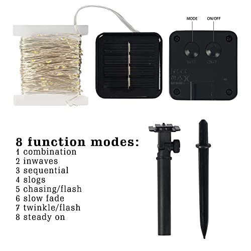 Solar String Lights Outdoor with Waterproof LED Fairy Lighting