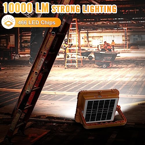 Solar Work Light Portable with Rechargeable LED Flood Lighting