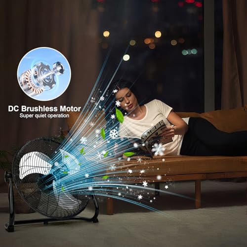 Solar Powered Fan for Outdoor with Rechargeable Battery and Portable Cooling