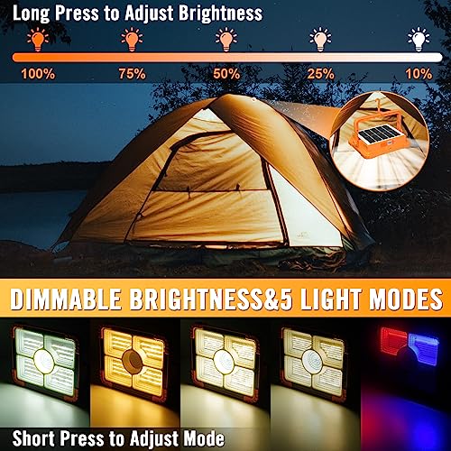 Solar Work Light Portable with Rechargeable LED Flood Lighting