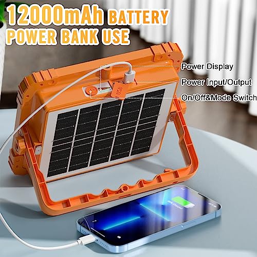 Solar Work Light Portable with Rechargeable LED Flood Lighting