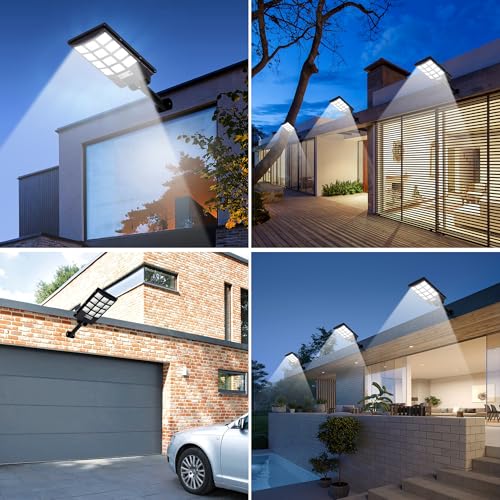 Solar Street Lights Outdoor with Motion Sensor and Dusk to Dawn Lighting