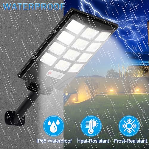 Solar Street Lights Outdoor with Motion Sensor and Dusk to Dawn Lighting