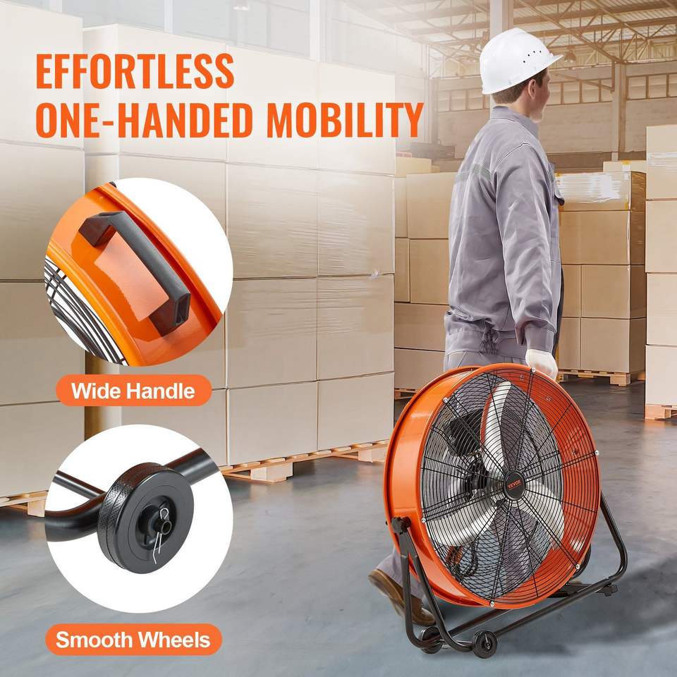 Portable Solar Powered Fan with Brushless Motor and Outdoor Cooling
