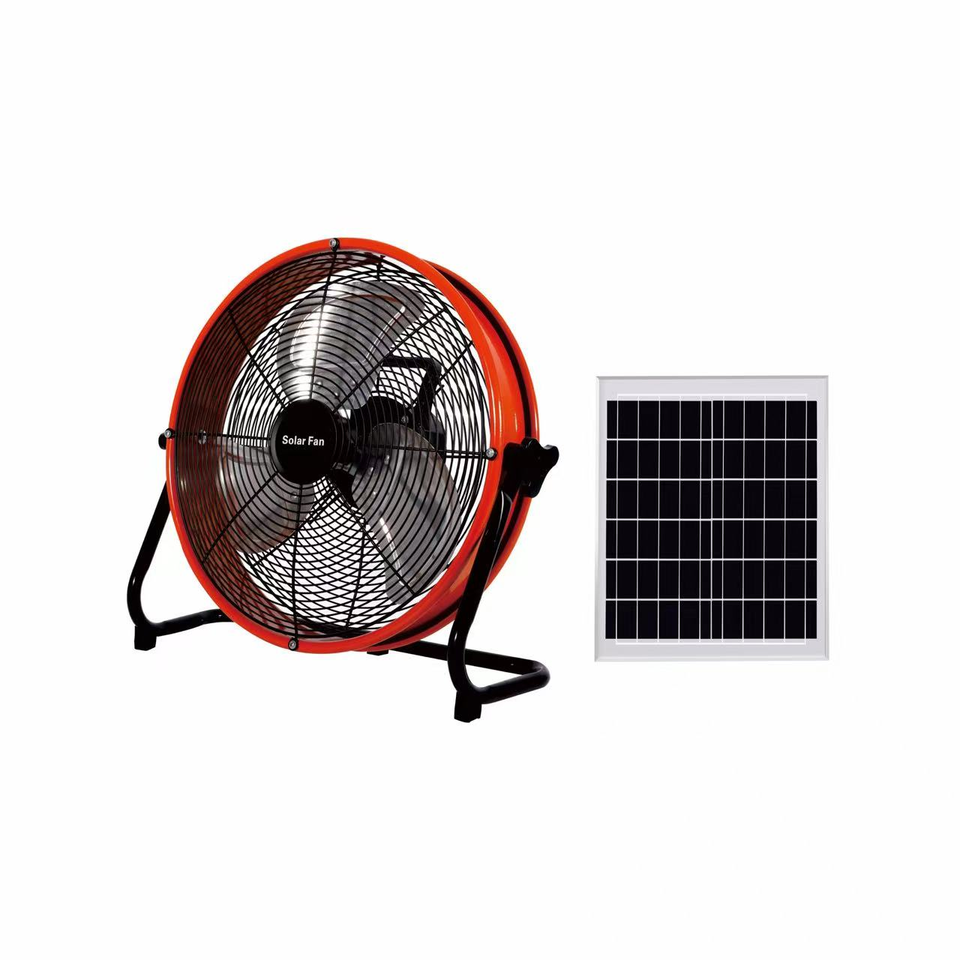 Portable Solar Powered Fan with Brushless Motor and Outdoor Cooling