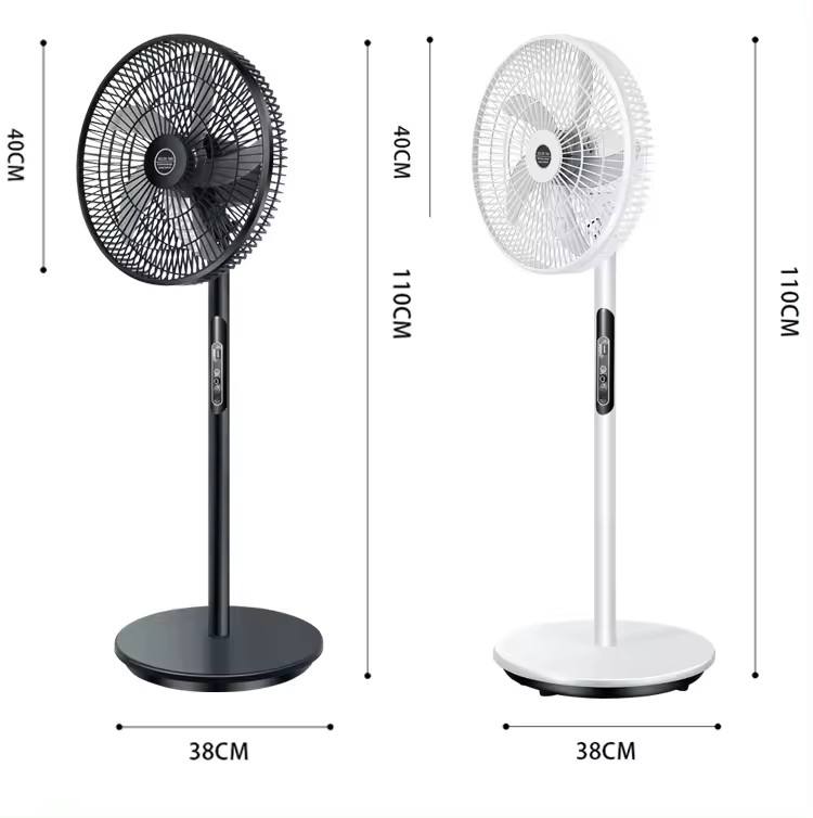 Solar Stand Fan with Remote Control and Portable Rechargeable Cooling
