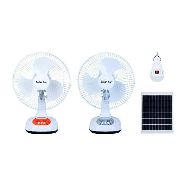 Solar Table Fan with Rechargeable Battery and Adjustable Wind Speed