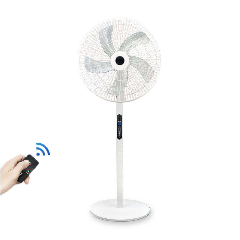 Solar Charging Standing Fan with Remote Control and Portable Outdoor Cooling