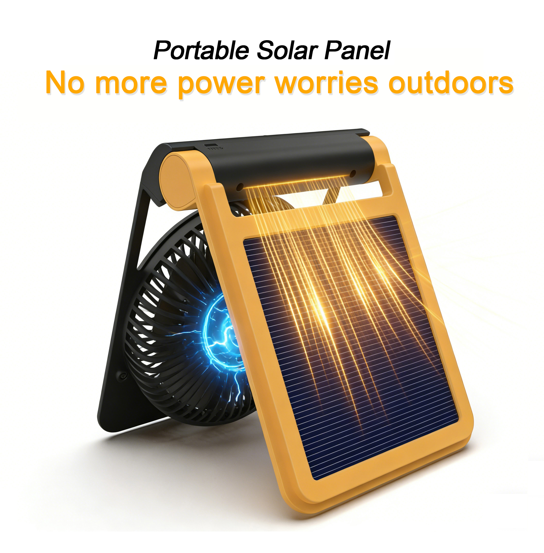 Solar Camping Fan with Foldable Design and Portable Outdoor Cooling