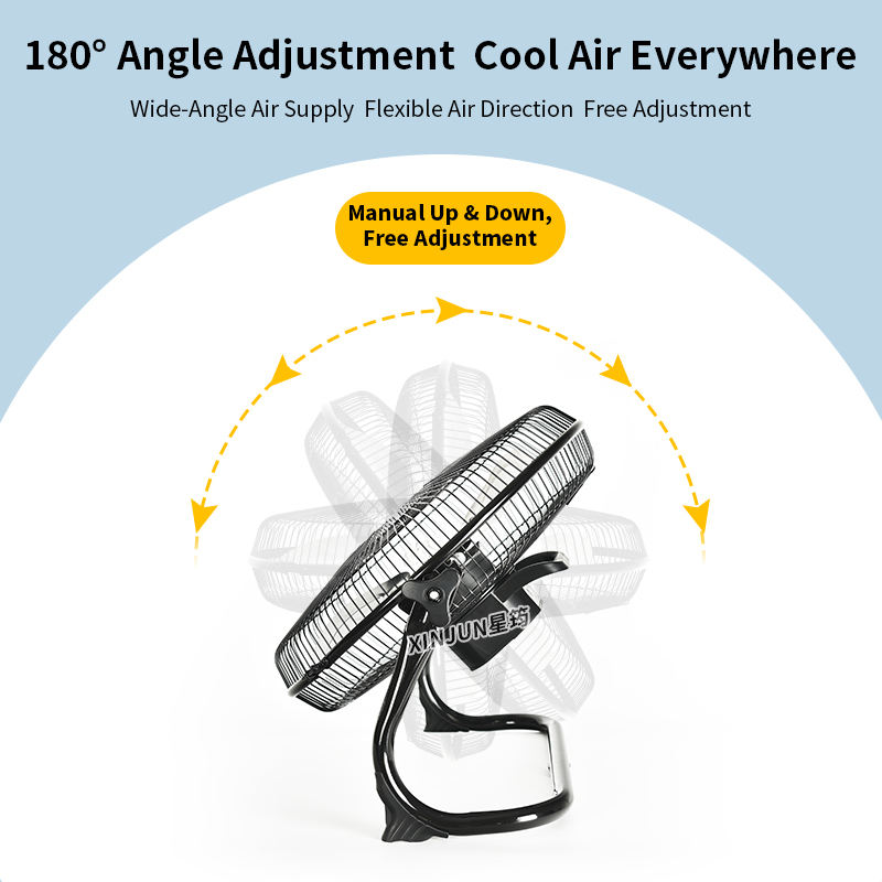 Portable Solar Metal Fan with Outdoor Cooling and Durable Stand Design