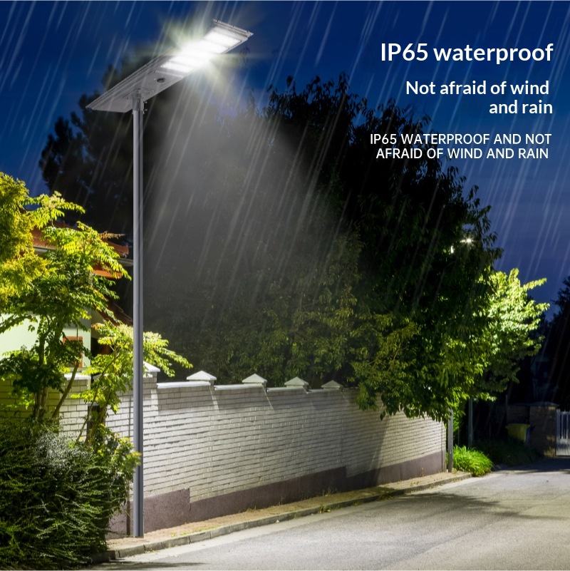 Solar Street Light Outdoor with IP65 Waterproof and Integrated LED Lighting