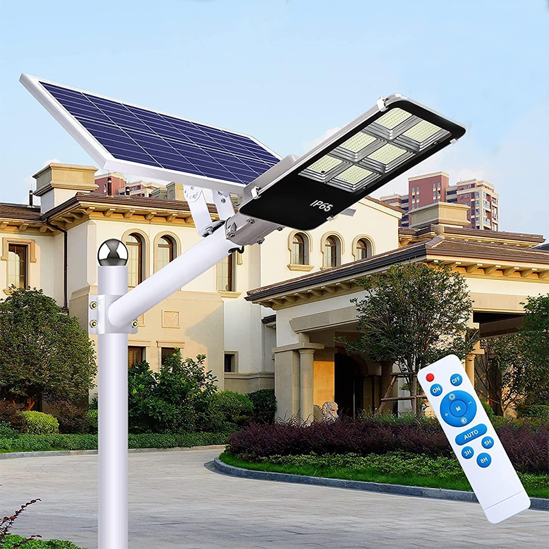 Solar Street Light Outdoor with Remote Control and IP65 Waterproof Design