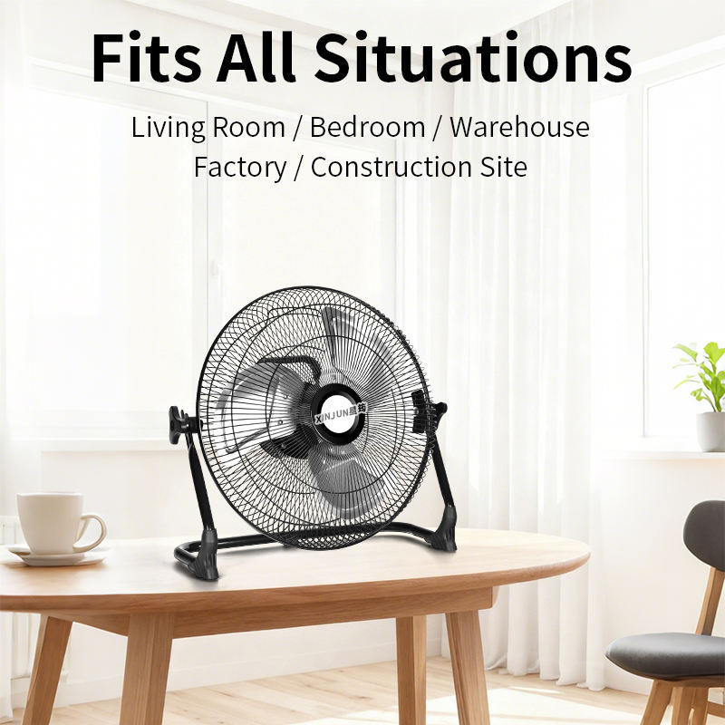 Portable Solar Metal Fan with Outdoor Cooling and Durable Stand Design