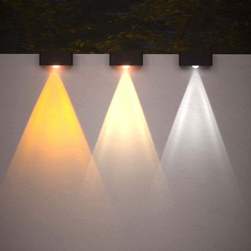 Solar Fence Light Outdoor with IP65 Waterproof and Aluminum Wall Lamp Design