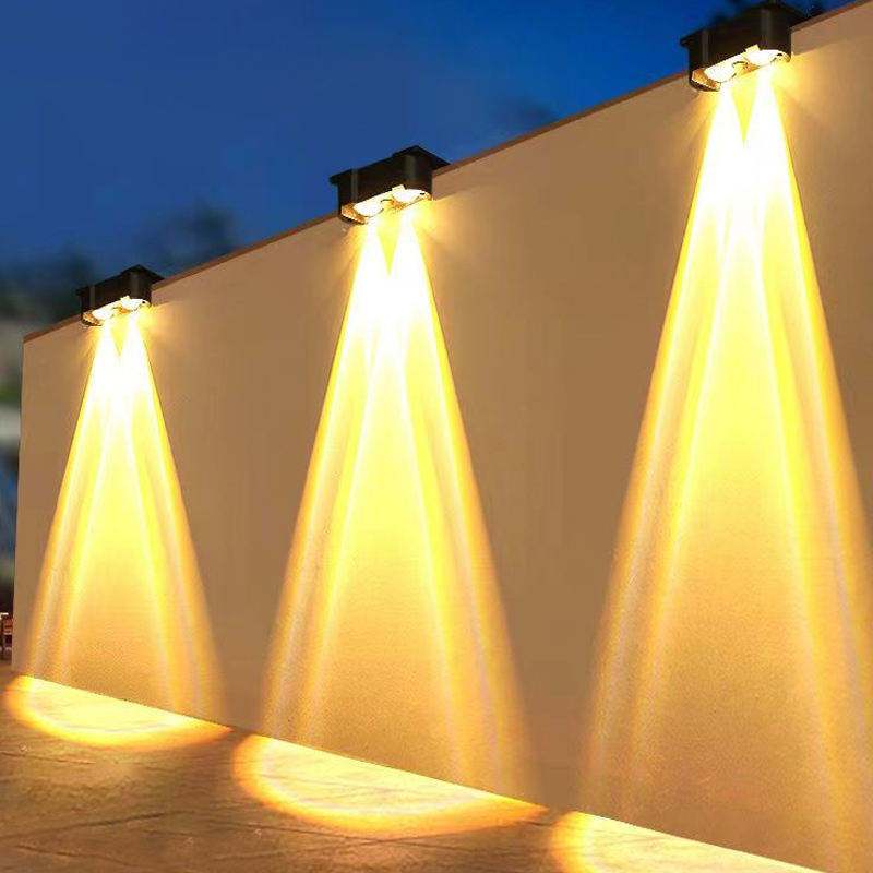 Solar Fence Light Outdoor with IP65 Waterproof and Aluminum Wall Lamp Design